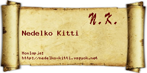 Nedelko Kitti névjegykártya